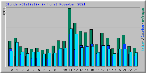 Stunden-Statistik im Monat November 2021